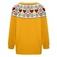 thumbnail image 4 of Fiaer,Womens Going out Oversized Button down V Neck Long Sleeve Casual Trendy Loose Fit Printed Comfy Breathable Tops Yellow11 XXXL, 4 of 5