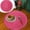 Hot Pink, variant on Round Placemats, Washable Thick Absorbent 15 inch Woven Placemats for Kitchen Dining Table, Round Braided Fabric Indoor/Outdoor Table Mats, Non Slip, Heat Resistant, Orange