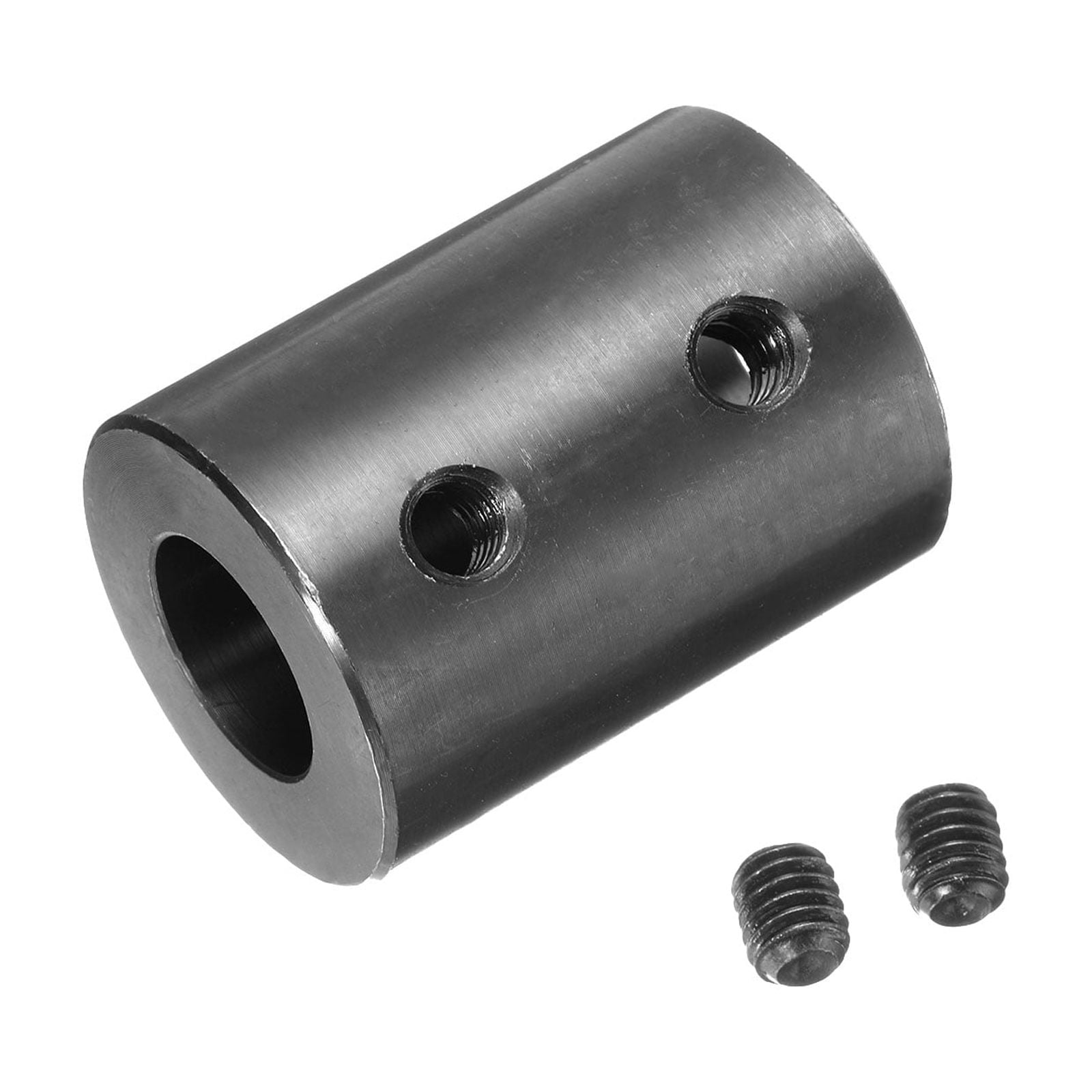 2 Pack Shaft Coupling 3/4" Bore, 1-1/2" OD, 2" Length, Black Oxide Plated Steel Rigid Coupling, (2 Set Screws)