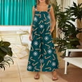 thumbnail image 6 of Resicozy Christmas Linen Jumpsuits for Women Adjustable Strap Xmas Print Romper Pajama Plus Size Pajamas Holiday Overalls Dark Green 2XL, 6 of 6