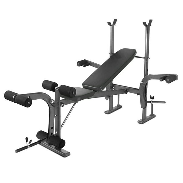 ZNNT Standard Weight Bench, Bench Press Set with Preacher Curl Pad and Leg Developer, Weight Lifting Equipment for Home Gym Full-Body Workout -Clearance-Weight Bench