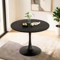 thumbnail image 2 of Tcbosik 39.4" Round Dining Table with Metal Pedestal Base, Modern Tulip Table for 4 Person, Bistro Table for Kitchen, Living Room, White, 2 of 8