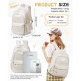 thumbnail image 3 of Mochila BJLFS Beige Impermeable 24 L para mujeres y hombres en edad escolar, 3 of 7