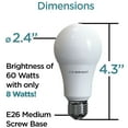 thumbnail image 3 of Viribright 100-Watt Equivalent A19 E26 General Purpose LED Light Bulb, 2700K Soft White (12-Pack), 3 of 12