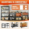 thumbnail image 5 of Garage Shelving Units, Heavy Duty 6-Tier Storage Shelves, Metal Adjustable Storage Rack, Steel Shelves, 3600 lbs Capacity, Industrial Shelving for Heavy Tools (40"Dx18"Wx82"H), 5 of 6