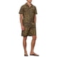 thumbnail image 4 of Camisas impresas de animales INSPIRE CHIC para hombres, conjunto de 2 piezas de verano, camisas hawaianas y pantalones cortos, color marrón, 4 of 5