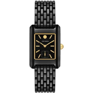 Tory Burch Mini Robinson TBW1515 Cream Dial Gold Bracelet 27MM