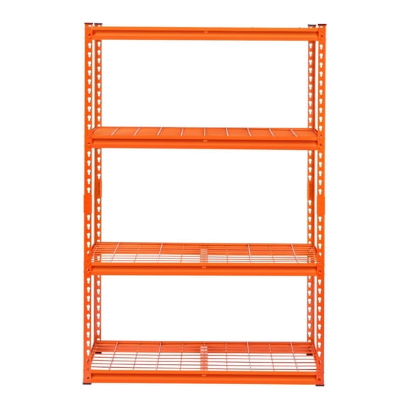 Garage Shelving Units 4 Tier - Heavy Duty Steel Storage Shelves 2400 lbs Capacity - Adjustable Metal Shelves for Garage Organization & Home Storage