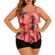 thumbnail image 1 of Plus Tamaño Traje de Baño Tops para las Mujeres Estampado Cintura Alta Pantalones de Baño Dos Piezas Conjunto de Traje de Baño, Más Tamaño Conjuntos de Bikini para las Mujeres, 1 of 7