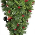 thumbnail image 6 of 7.5FT Green Christmas Tree, Upside Down Christmas Trees with 1500 Tips Realistic PVC Branches, Home Indoor Decor Artificial Pine Tree w/DIY Berries, Metal Base, 6 of 11