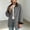 Gray, variant on Women's Fall Winter Corduroy Collar Chore Jacket Button Up Long Sleeve Multi Pocket Wear