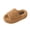 Brown, variant on Women's Thick Fuzzy Platform Slippers Open Toe Plush House Shoes with Non Slip Eva Sole for Winter Black