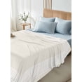 thumbnail image 4 of Cream Greek Key Full Size Flat Sheet, Wrinkleproof & Fadeproof Cooling Flat Bed Sheet Only, Geometric Greece Ancient Farmhouse Geo Breathable Soft Bedding Top Sheets 81 x 96 Inches, 4 of 8