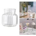 thumbnail image 2 of facefd Clear Glass Flower Vase Stem Plant Jar Table Floral Display Decor 7.5x8.5cm, 2 of 9