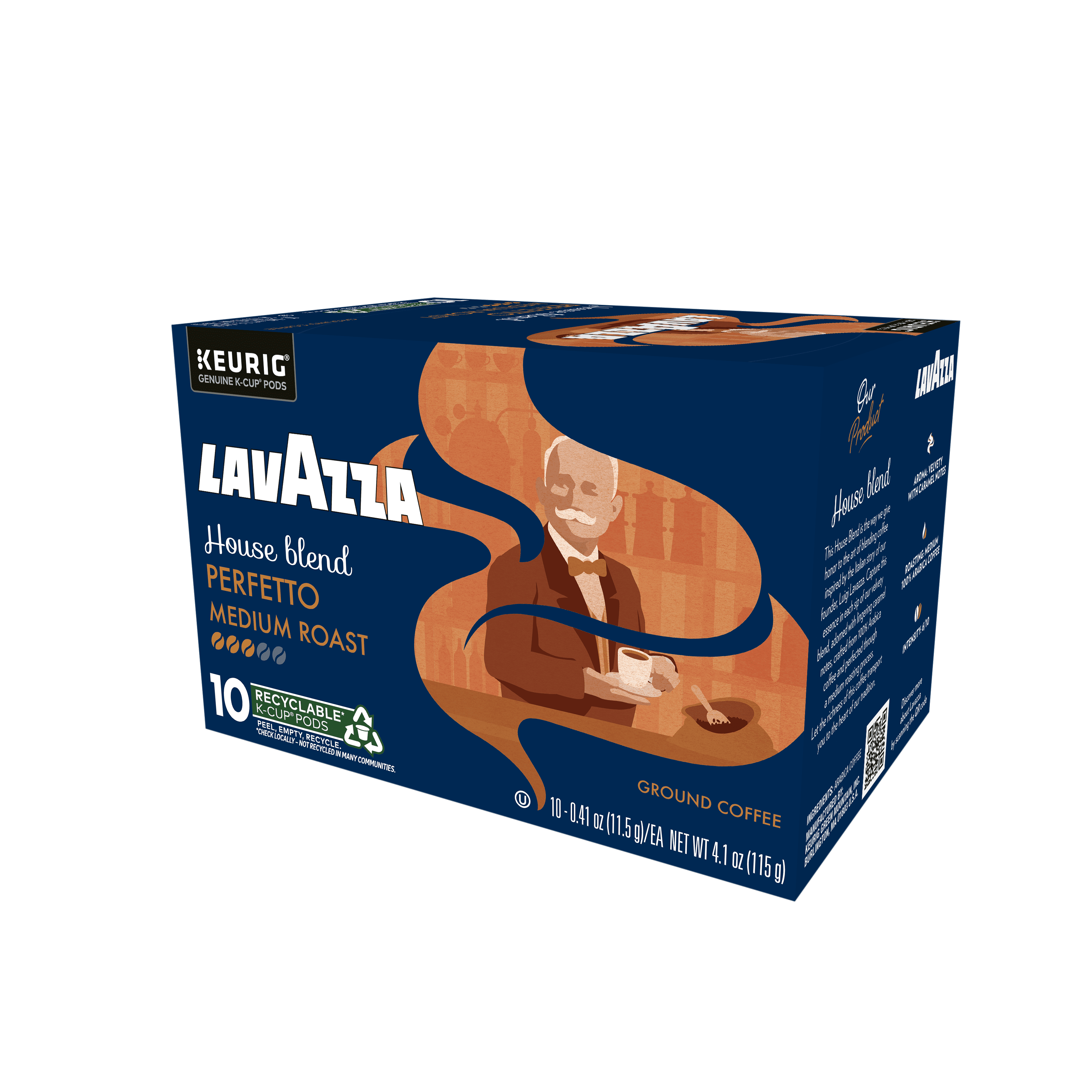 Lavazza House Blend Perfetto Keurig K-Cup® Pods, Medium Roast, 100% Arabica (60 Pods)