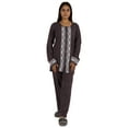 thumbnail image 4 of Moomaya Womens Solid 2 Pcs Nightwear Set Sleepwear Top & Pajama PJ NightSets, 4 of 8