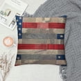 thumbnail image 2 of Throw Pillow Cover Patriotic Streaks Parallel American Flag Pattern Pillow Case, 2 of 5