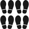 thumbnail image 1 of PATIKIL 10x3.7" Footprint Sticker, 4 Pairs PVC Shoes Floor Decal Sign for Class Decor Stair Guide, Black, 1 of 6
