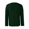 thumbnail image 4 of Fabrcox Fall Spring S-3xl Men's T Shirts Crew Neck Solid Color Trendy Long Sleeve Basic Tee Casual Lightweight Pullover T-Shirt Dark Green XL, 4 of 4