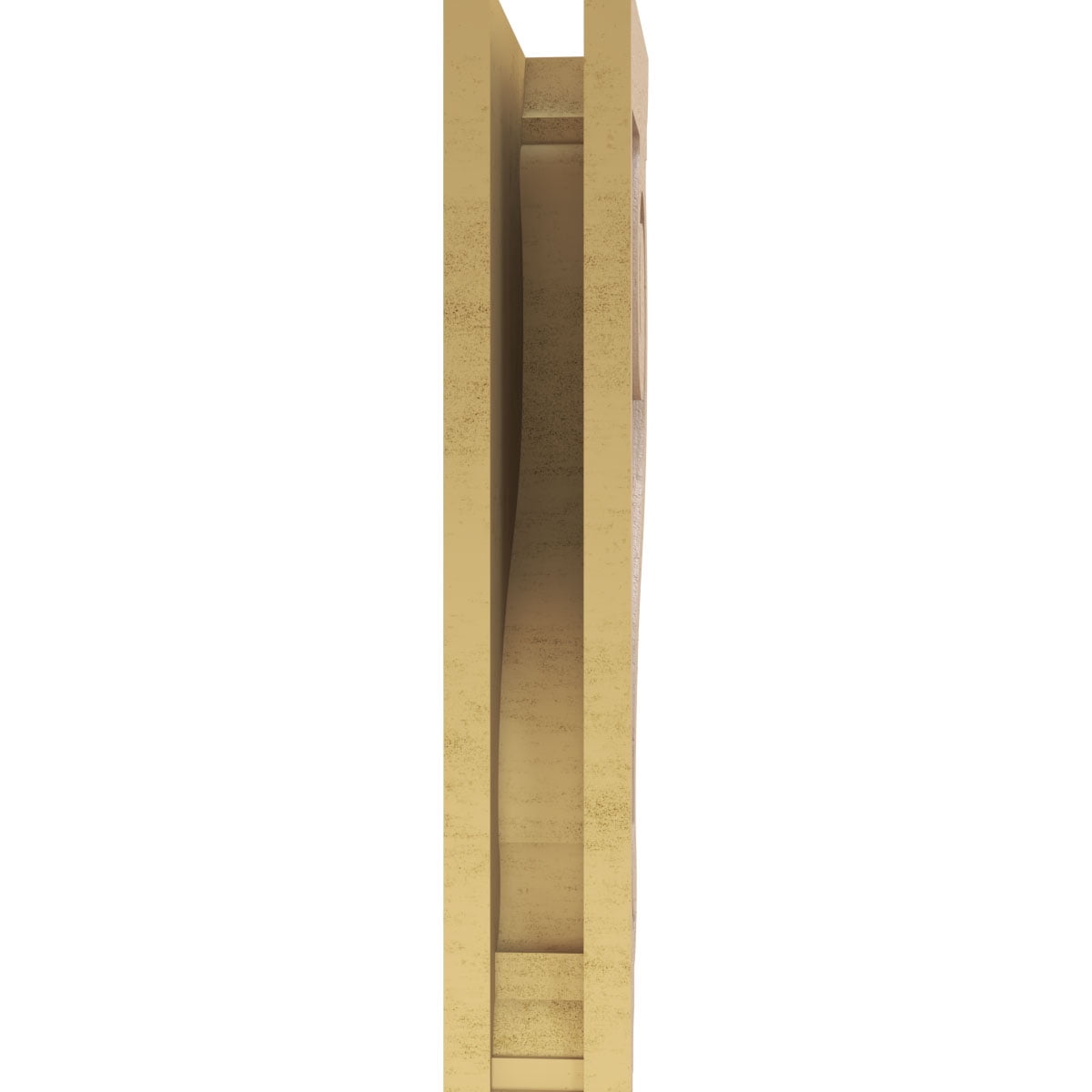 4"W x 8"D x 24"H Thin Scroll Rough Cedar Woodgrain TimberThane Corbel, Primed Tan