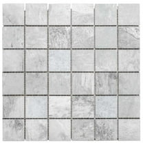 The Tile Life Wells Stone Slate 2" x 2" Blue Porcelain Mosaic Tile, Case of 11