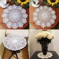 thumbnail image 5 of Lace Doilies Crochet Cloth Table Placemat Handmade Round Coasters Rosary Doily Round Cotton Handmade Crochet Lace Table Mat Flower Coaster, 5 of 6