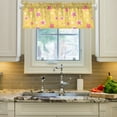 thumbnail image 2 of Yayeee Kitchen Valance Rod Pocket 54" x 18" Living Room Window Curtain, Yellow Stars, 2 of 6