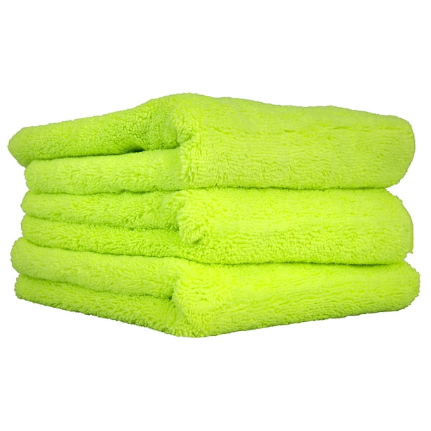 Chemical Guys El Gordo Thick Microfiber Towel - 16.5in x 16.5in - Green - 3 Pack