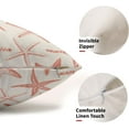 thumbnail image 2 of Coral Starfish Lumbar Pillow Covers 12X20 Inch Set of 2 Beach Ocean Coastal Decorative Rectangular Pillow Cases Summer Nautical Cotton Linen Cushion Case Home Decor for Sofa Couch Outdoor, 2 of 6