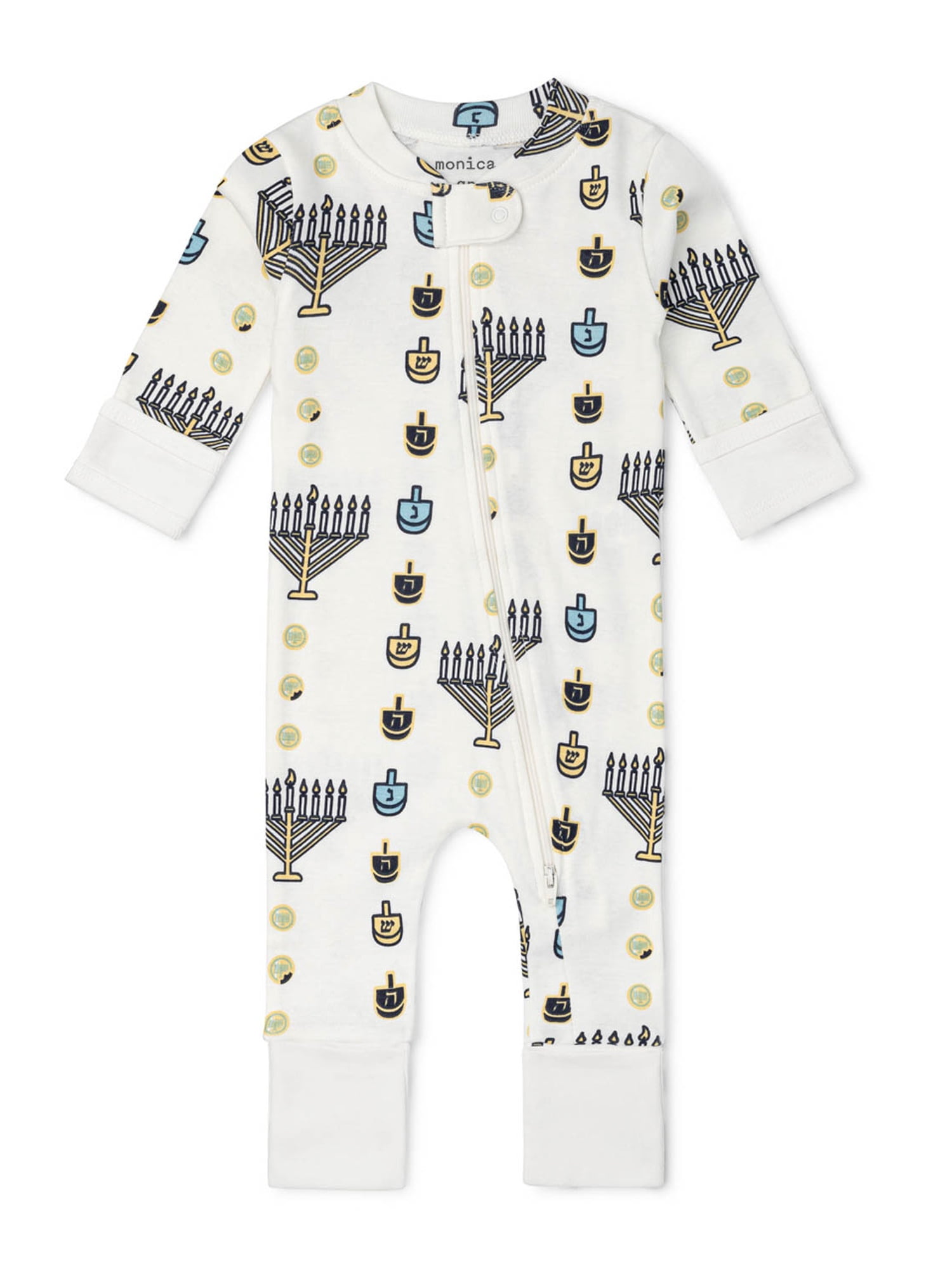 Monica + Andy Organic Cotton One Piece Coverall and Bib Set, Sizes Newborn - 18-24 Months