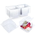 thumbnail image 1 of Contenedores para alimentos Evnlo, paquete de 50, tipo clamshell de plástico transparente, 1 of 6