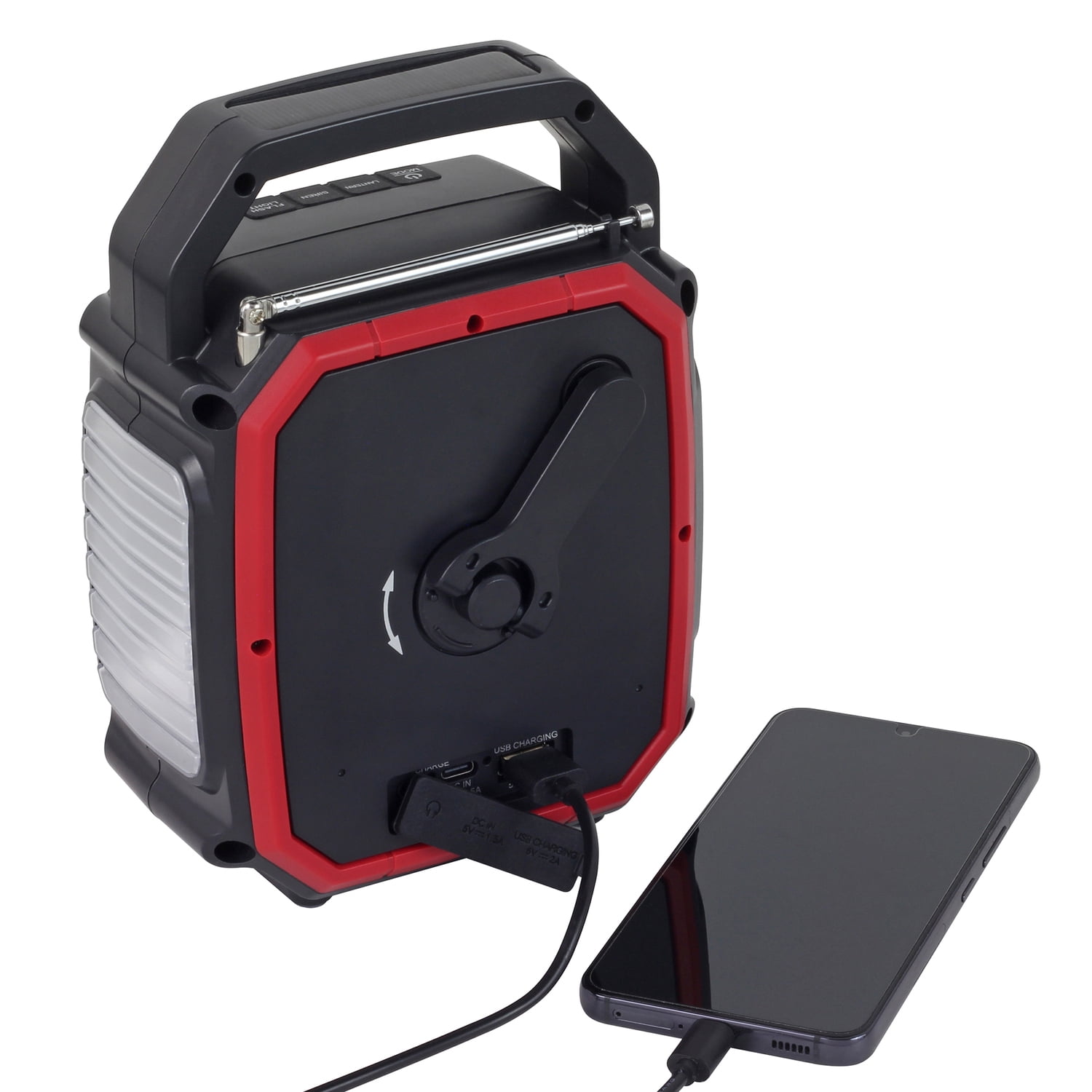 JENSEN Portable NOAA Emergency Weather Radio with AM/FM/Alerts, 8,000-mAh Power Bank, 4-Way Power, LED Lights, Bluetooth, USB Charging