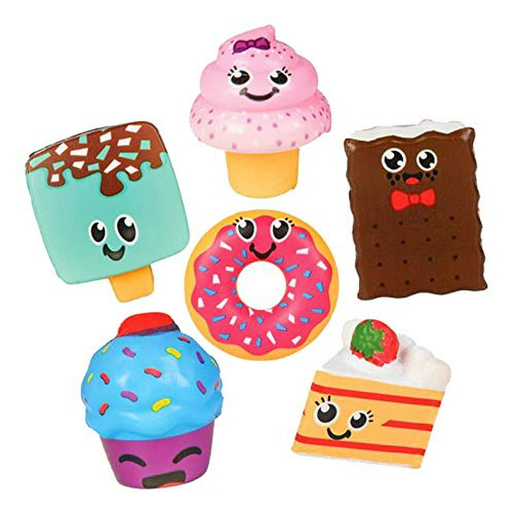 Set of 6 Cute Sweet Treats Food Snacks Squishy Slow Rise Foam