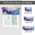thumbnail image 6 of Abstract Marble Thermal Insulated Window Curtain Valance Colourful Blue Purple Marble Rod Pocket Window Valance for Living Room Bathroom Bedroom Kitchen 54 by 18 in, 2 Panel, 6 of 6