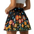 thumbnail image 4 of HELLHERO Polyester Spandex Athletic Skort for Golf Tennis Hiking, Elastic 2 Side Pockets Golf Skirts, Vintage Floral, 4 of 9