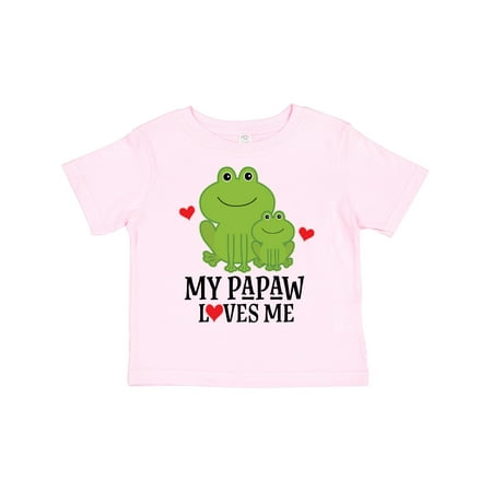 

Inktastic My Papaw Loves Me Grandson Frog Gift Toddler Boy Girl T-Shirt