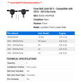 thumbnail image 2 of Front Ball Joint Kit 2 - Compatible with 2010 - 2013 Kia Forte - Autopart Premium, 2 of 2