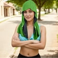 thumbnail image 5 of Hooded Cooling Towel, Torqee Fast Wicking Neck Wrap, Outdoor Head Cover, for Sports, Camping, Cycling and Hot Weather, Grey, 5 of 9