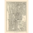 thumbnail image 3 of Reynold 14x18 Black Modern Framed Museum Art Print Titled - Manhattan, Bronx - New York - Reynold 1921, 3 of 5
