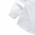 thumbnail image 6 of PWPSG Boy's Long Sleeve Dress Shirts Solid Button Down Collared T Shirts Summer Casual Cotton Tees for Daily & School & Party Wear White 11-12 Years, 6 of 7