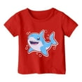 thumbnail image 2 of Zszcpp T-Shirts Casual Top For Baby Girl Short Sleeve Leisure Cool T Shirt Lovely Comfy Shark Ocean Tee Round Neck Blouse Kids Going Out Tops, 2 of 3