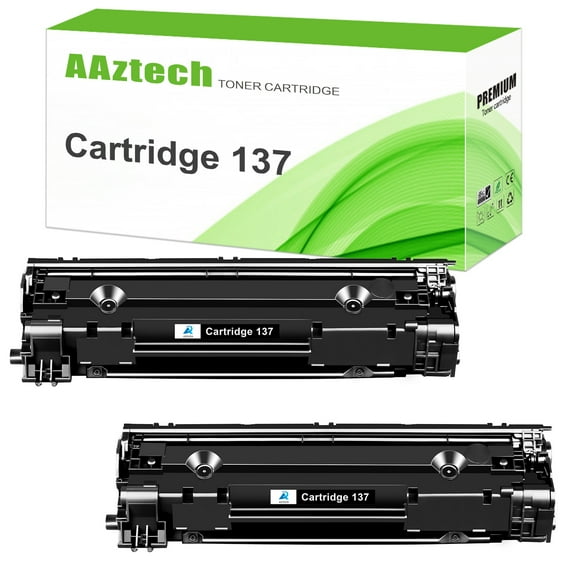 A Aztech 2-Pack Compatible Toner Cartridge for Canon 137 CRG-137 MF212w MF216n MF244dw MF247dw MF232w MF229dw MF226dn MF242dw LPP151dw (Black)