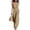 #239-Khaki, variant on Women's Backless Jumpsuit with V-Neck and Drawstring Waist, Sleeveless Wide-Leg Romper with Pockets for Summer Casual and Outdoor