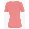 thumbnail image 4 of Women's Casual Short Sleeve Scoop Neck Summer Tops Ribbed Knit Slim Fit Tee Shirts, 4 of 5