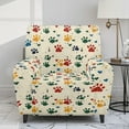 thumbnail image 2 of Renewold Colorful Paw Heart Stretch Recliner Cover Universal 4 Pieces Cat Dog Puppy Footprint Recliner Sofa Cover Stay in Place Furniture Protector Home Decor for Pets, Dogs, Cats, Kids, 2 of 8