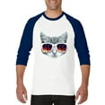 thumbnail image 1 of Artix - Mens Raglan Sleeve Baseball T-Shirts, up to Size 3XL - Kitty, 1 of 4
