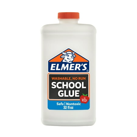 Elmer's Liquid School Glue, White, Washable, Great for Making Slime, 1-Quart (32...