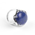 thumbnail image 1 of Bague Femme Reiki Chakra Bague Point de Guérison Lapis-Lazuli Unakite Bijoux, 1 of 6