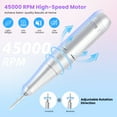 thumbnail image 2 of FETERVIC Professional Nail Drill Kit 45000 RPM, Rechargeable Electric Nail File , Cordless E-File Machine with LCD Display & 24 Drill Bits for Acrylic, Gel Nails & Cuticle Care, 2 of 9