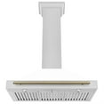 thumbnail image 4 of ZLINE 36 ZLINE Autograph Edition DuraSnow Stainless Steel Range Hood with White Matte Shell and Champagne Bronze Handle (KB4SNZ, 4 of 5
